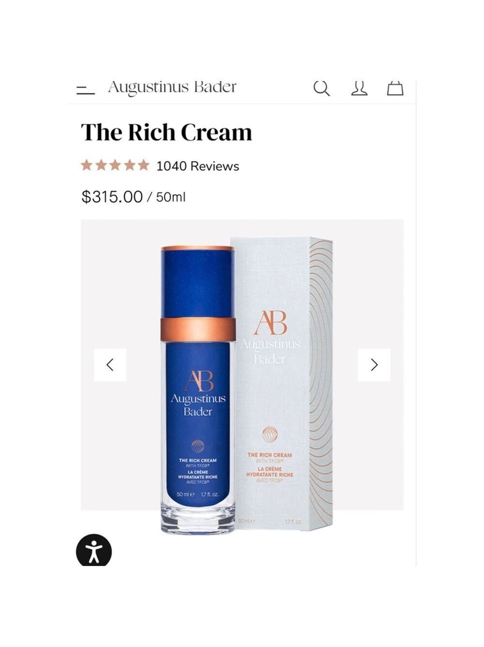 New Augustinus Bader The Rich Cream Moisturizer 50ml $315!!
